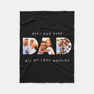 Dad Photo Modern Tygraphy Child Gift T Shirt Fleece Blanket