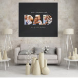 Dad photo modern typography child gift black poster<br><div class="desc">Dad multi photo modern typography child gift. Ideal fathers day,  birthday or christmas gift. Black background can be changed to suit your decor.</div>