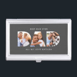 Dad photo modern typography child gift business card holder<br><div class="desc">Dad multi photo modern typography child gift. Ideal fathers day,  birthday or christmas gift. Colors can be changed.</div>