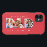 Dad photo modern typography child gift iPhone 11 case<br><div class="desc">Dad multi photo modern typography child gift. Ideal fathers day,  birthday or christmas gift. Colours can be changed.</div>