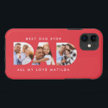 Dad photo modern typography child gift Case-Mate iPhone case<br><div class="desc">Dad multi photo modern typography child gift. Ideal fathers day,  birthday or christmas gift. Colours can be changed.</div>