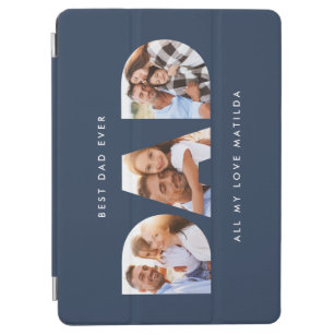 Dad photo modern typography child gift iPad air cover