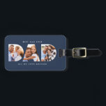 Dad photo modern typography child gift luggage tag<br><div class="desc">Dad multi photo modern typography child gift. Ideal fathers day,  birthday or christmas gift. Colours can be changed.</div>