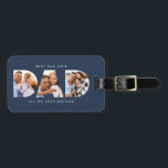 Dad photo modern typography child gift luggage tag<br><div class="desc">Dad multi photo modern typography child gift. Ideal fathers day,  birthday or christmas gift. Colours can be changed.</div>