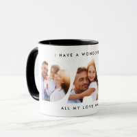 Dad photo modern typography child gift