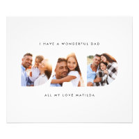 Dad photo modern typography child gift