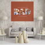 Dad photo modern typography child gift terracotta poster<br><div class="desc">Dad multi photo modern typography child gift. Ideal fathers day,  birthday or christmas gift. Terracotta background can be changed to suit your decor.</div>