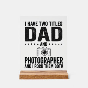 Dad Photographer Vintage Engraving Shirt Design_1 Acrylic Sign