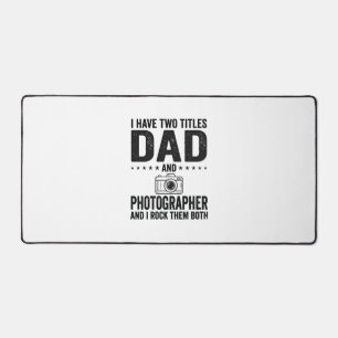 Dad Photographer Vintage Engraving Shirt Design_1 Desk Mat