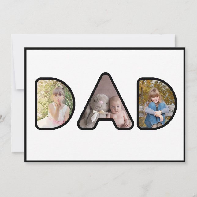 Dad Picture Collage Photo Father's Day Card (Front)