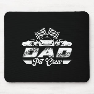 Dad Pit Crew Birthday Party Race Car Lover Mouse Pad