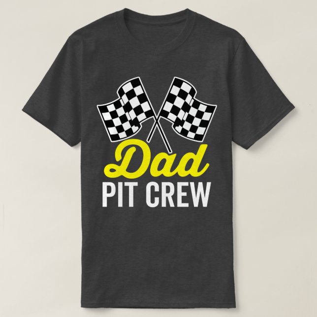 Dad Pit Crew for Racing Party Costume T-Shirt (Design Front)