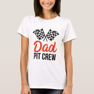 Dad Pit Crew Funny Hosting Car Race Birthday Party T-Shirt