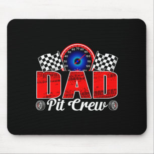 Dad Pit Crew Racing Family Race Car Birthday Boy Mouse Pad