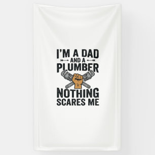 Dad Plumber Nothing Scares Me Vintage Shirt Design Banner