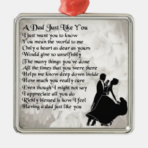 Dad Poem  -  Ballroom Dancers Metal Ornament