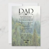 Dad Poem Father's Day Personalised
