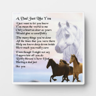 Dad Poem Plaque - Horses Design