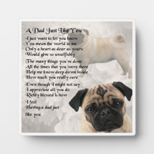 Dad Poem Plaque - Pug Design
