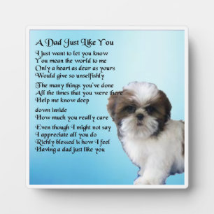 Dad Poem Plaque - Shih Tzu Dog Design