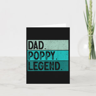 Dad Poppy Legend - Vintage Distressed Bold Poppy G Card