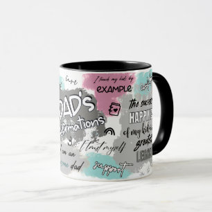 Dad Positive Affirmations Sayings Wrap Mug