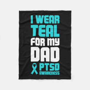 Dad Post Traumatic Stress Ptsd Awareness  Fleece Blanket