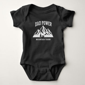 Dad Power Mountain Tough Design Baby Bodysuit