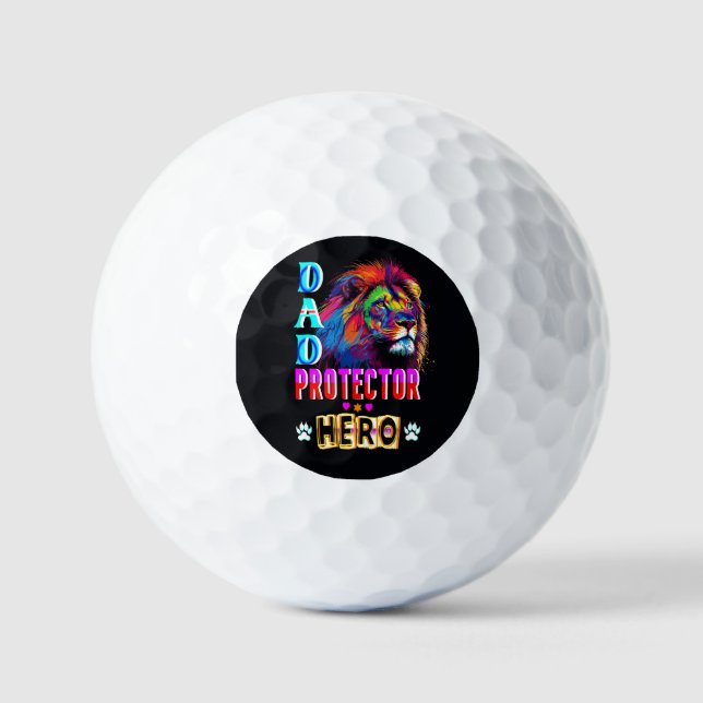 Dad Protector Hero Golf Balls (Front)
