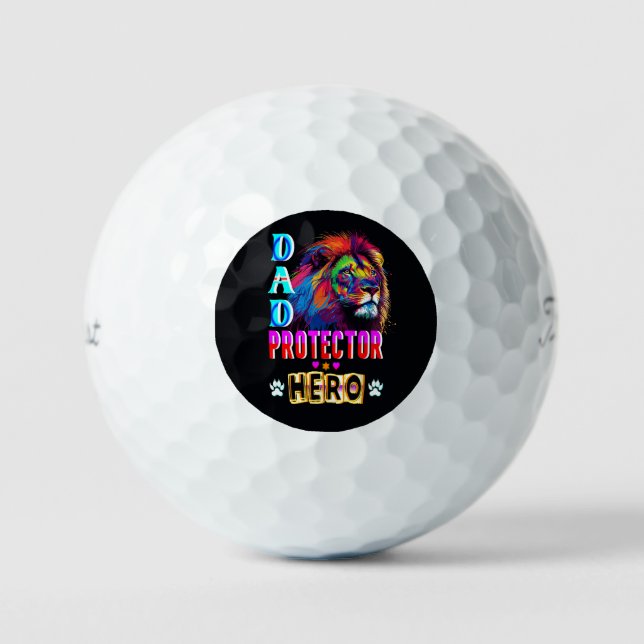 Dad Protector Hero Golf Balls (Front)