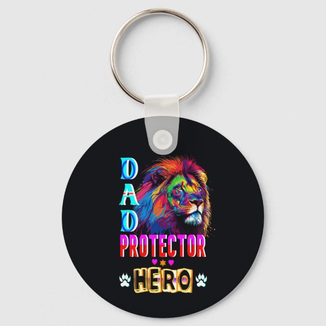 Dad Protector Hero Key Ring (Front)