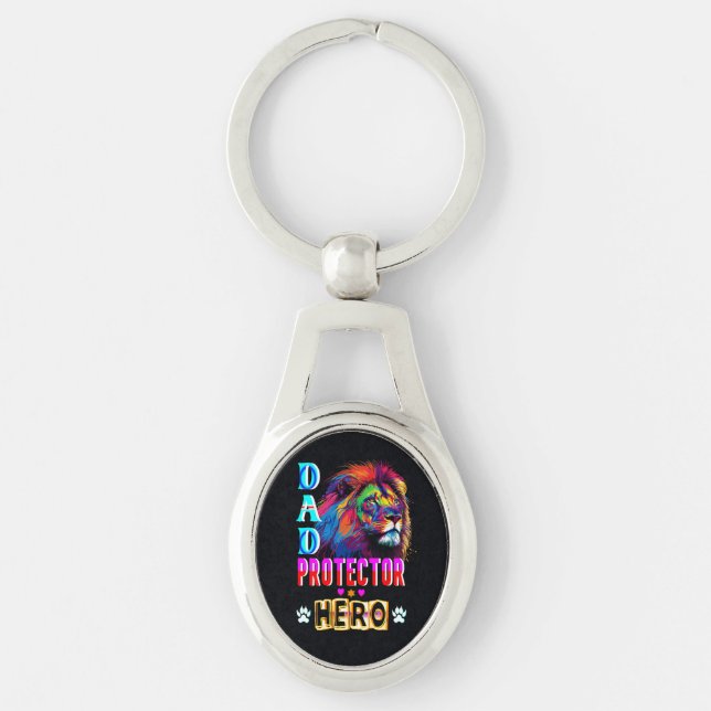 Dad Protector Hero Key Ring (Front)