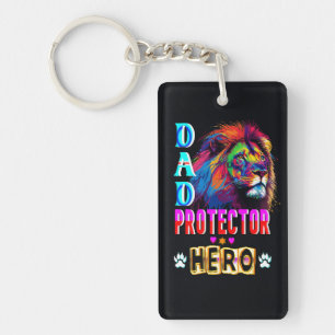 Dad Protector Hero Key Ring