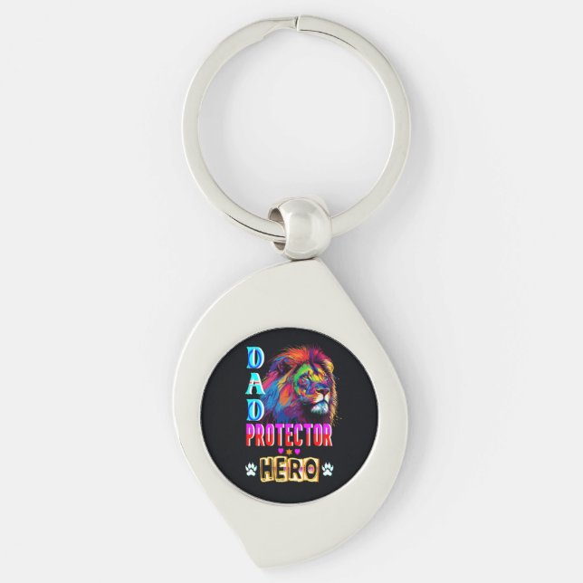 Dad Protector Hero Key Ring (Front)