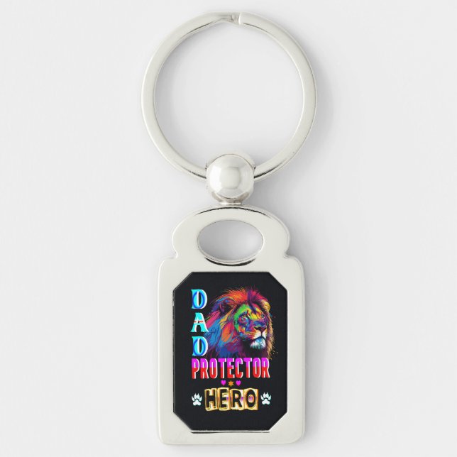 Dad Protector Hero Key Ring (Front)
