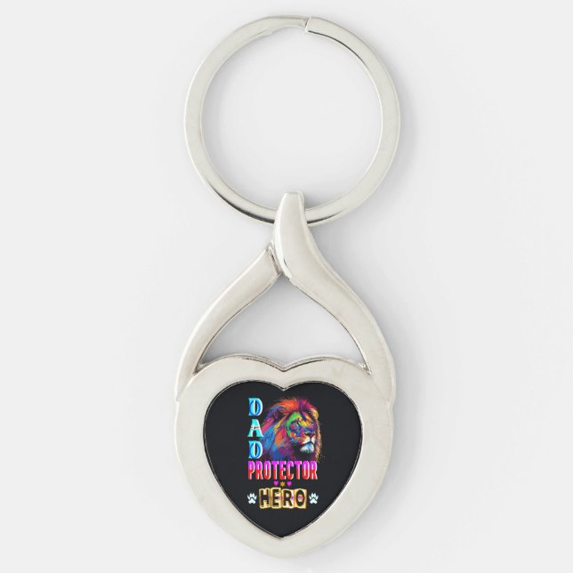 Dad Protector Hero Key Ring (Front)