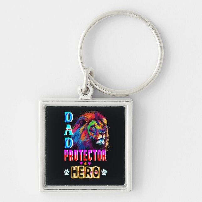 Dad Protector Hero Key Ring (Front)