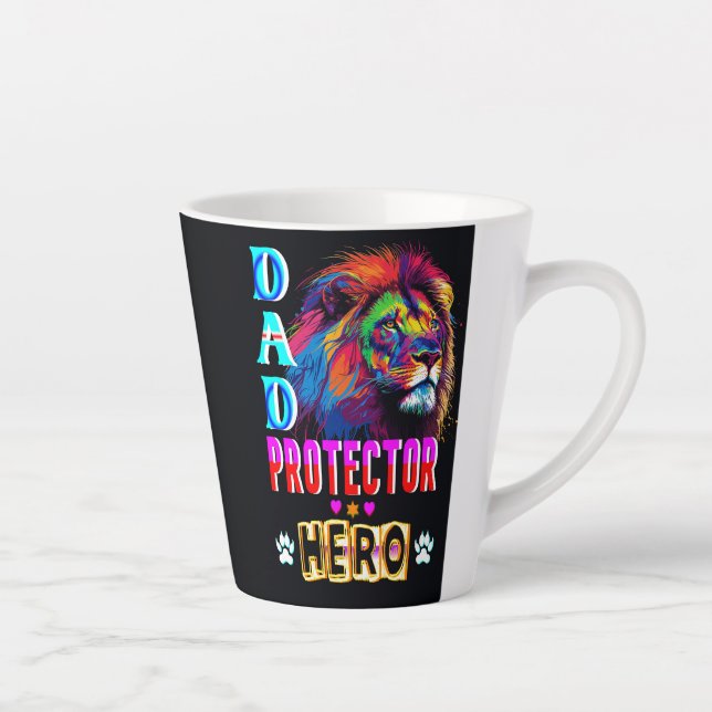 Dad Protector Hero Latte Mug (Right)