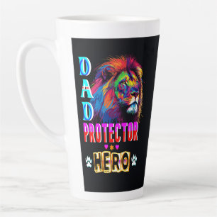 Dad Protector Hero Latte Mug