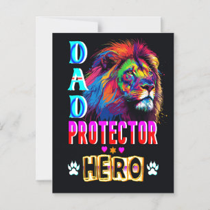Dad Protector Hero Magnetic Invitation