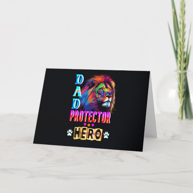 Dad Protector Hero Note Card (Front)