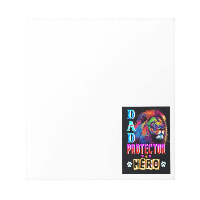 Dad Protector Hero Notepad (Front)
