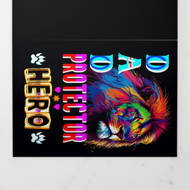 Dad Protector Hero Tri-Fold Card (Cover)