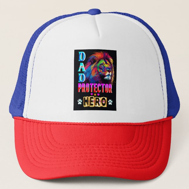 Dad Protector Hero Trucker Hat (Front)