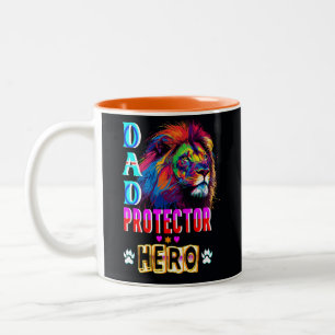 Dad Protector Hero Two-Tone Coffee Mug