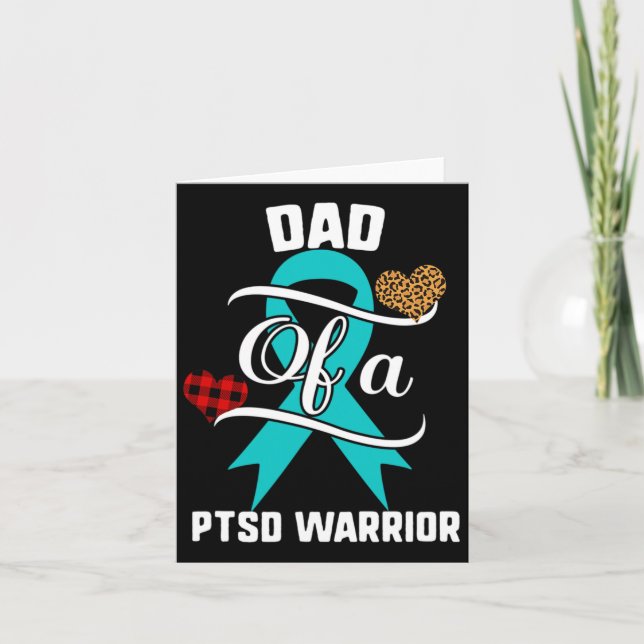 Dad Ptsd Awareness Leopard Post-traumatic Stress D Card (Front)