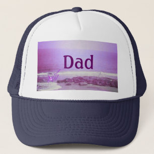 Dad Purple Ocean & Sky Trucker Hat