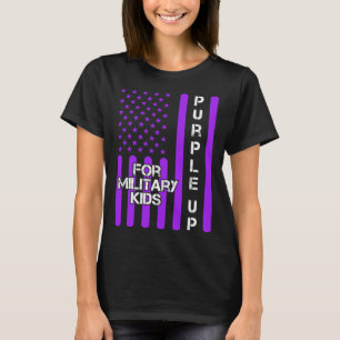 Dad Purple Up Military Child Kids Appreciation Ame T-Shirt