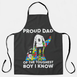Dad Puzzle Autism Awareness Gift for Birthday Apron
