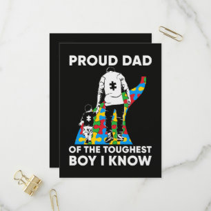 Dad Puzzle Autism Awareness Gift for Birthday Invitation Postcard